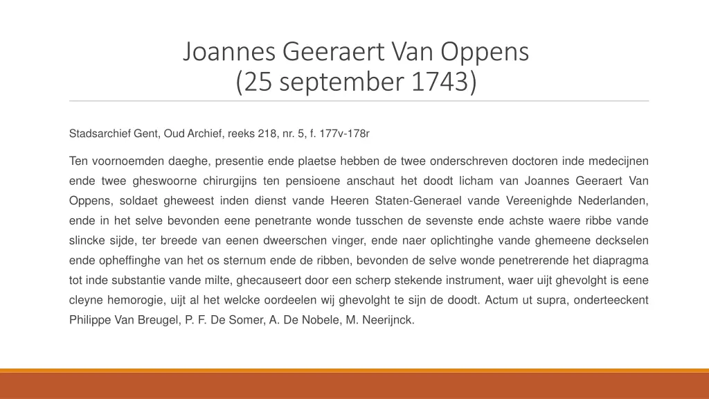 joannes geeraertvan oppens 25 september 1743