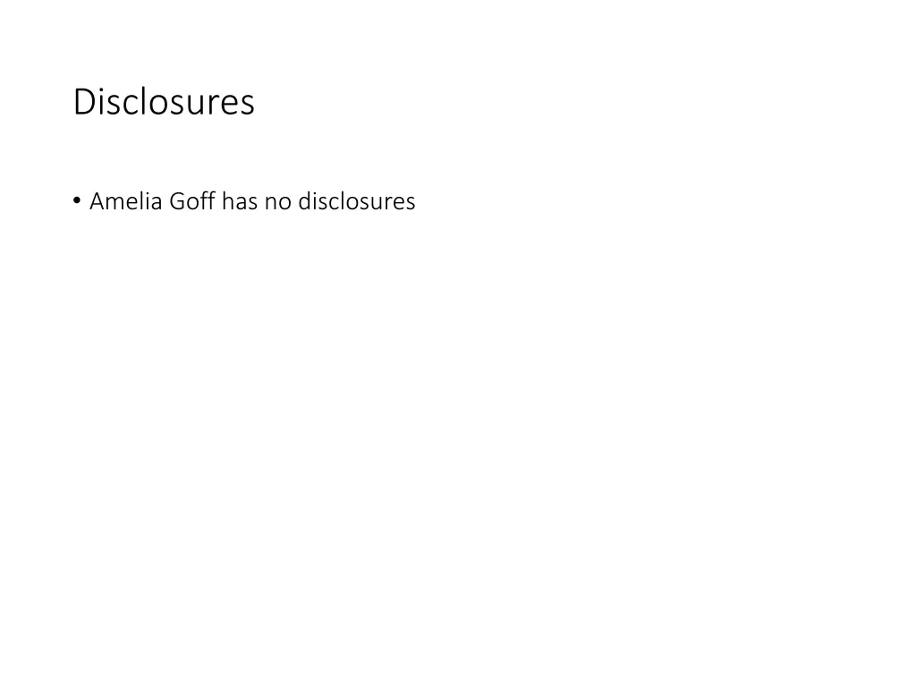 disclosures