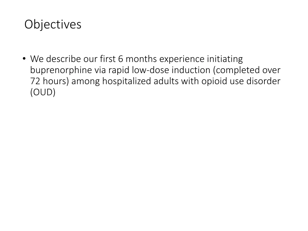 objectives