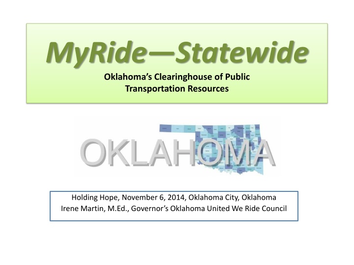 myride statewide oklahoma s clearinghouse