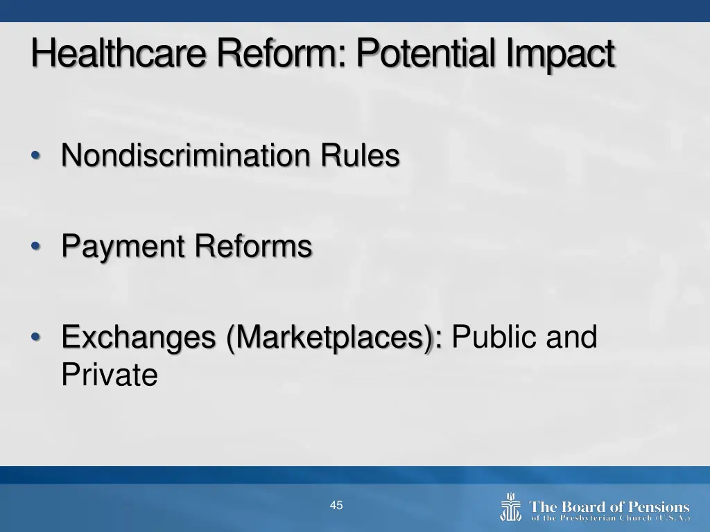 healthcare reform potential impact