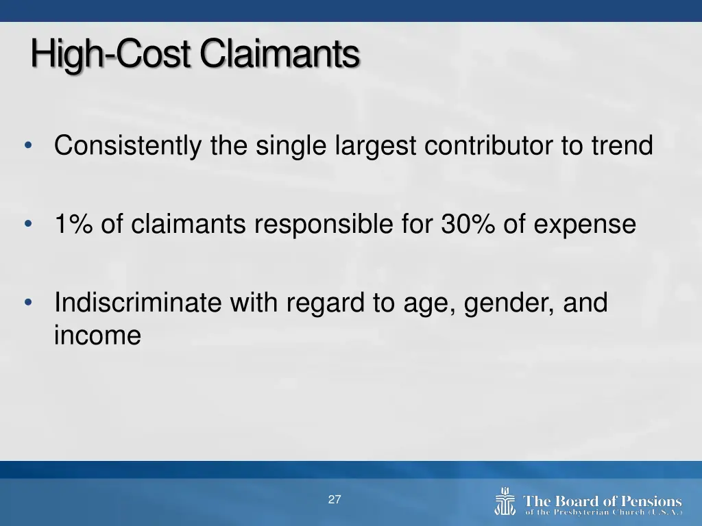 high cost claimants