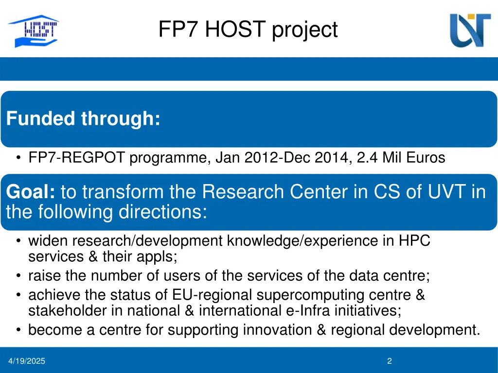 fp7 host project