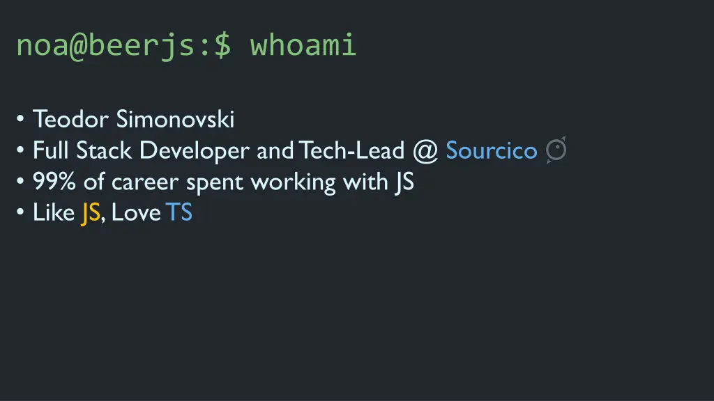 noa@beerjs whoami