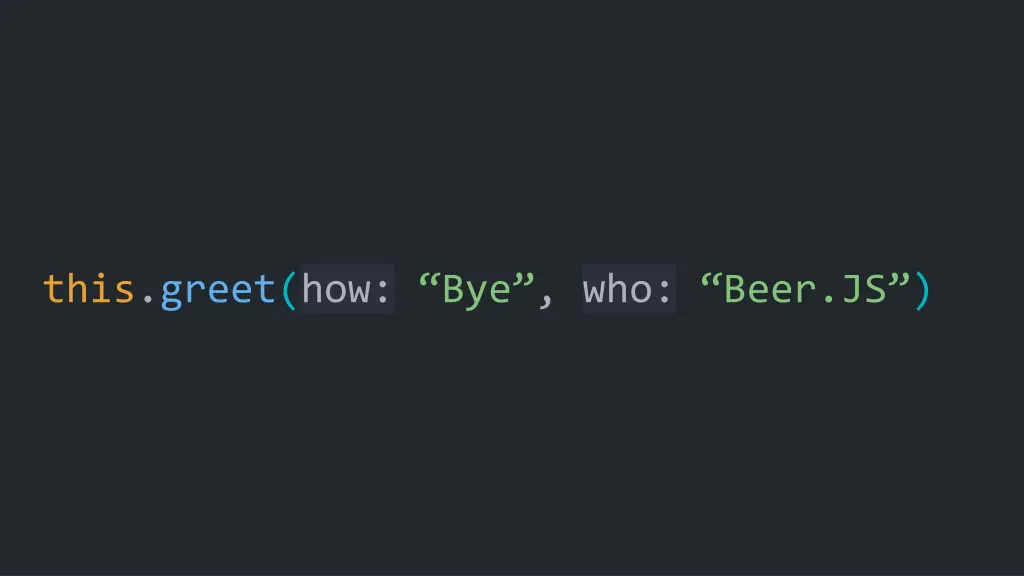 this greet how bye who beer js