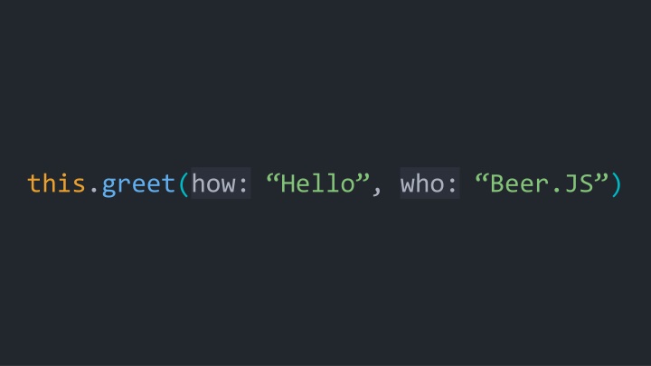 this greet how hello who beer js