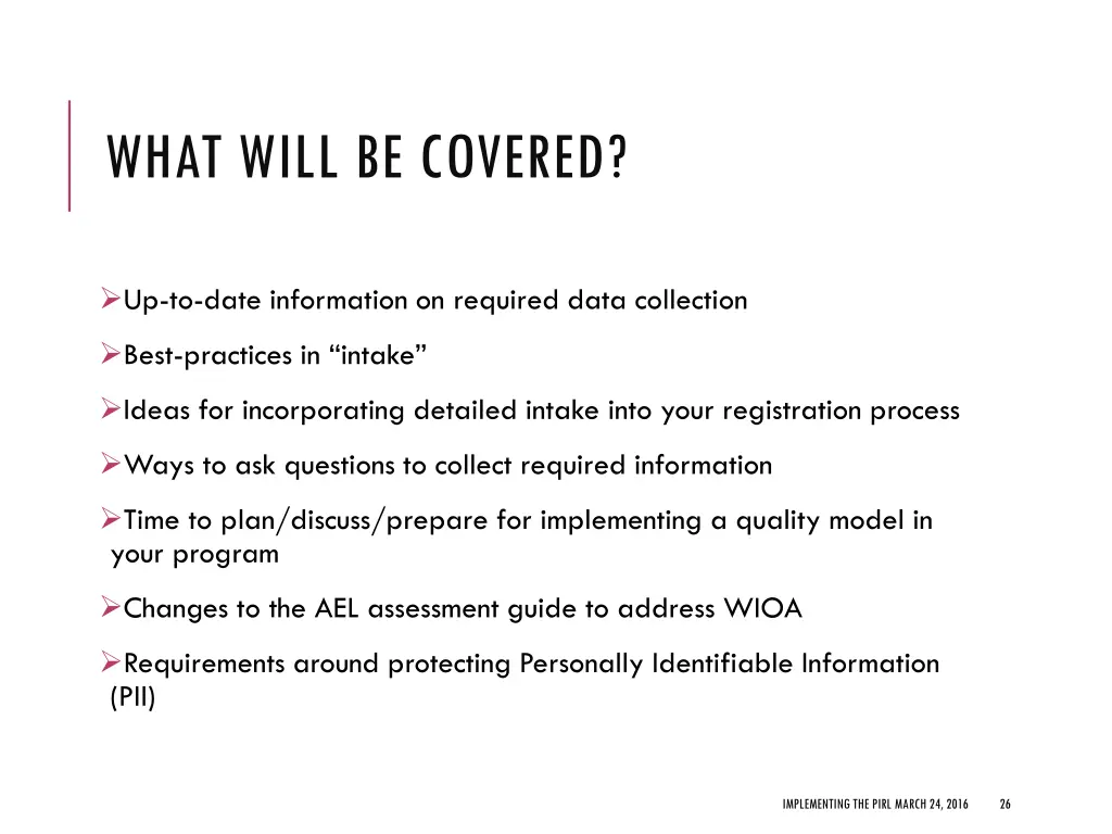 what will be covered