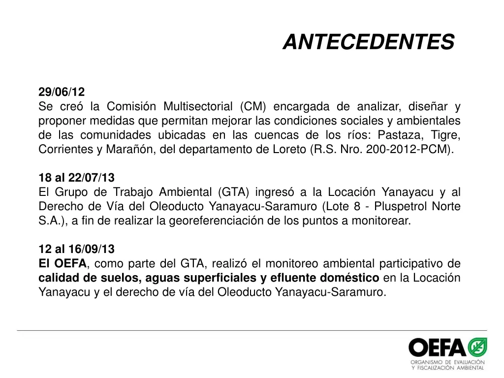 antecedentes