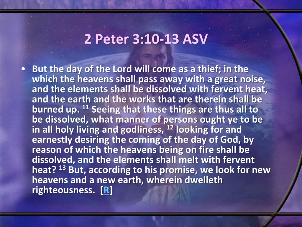 2 peter 3 10 13 asv