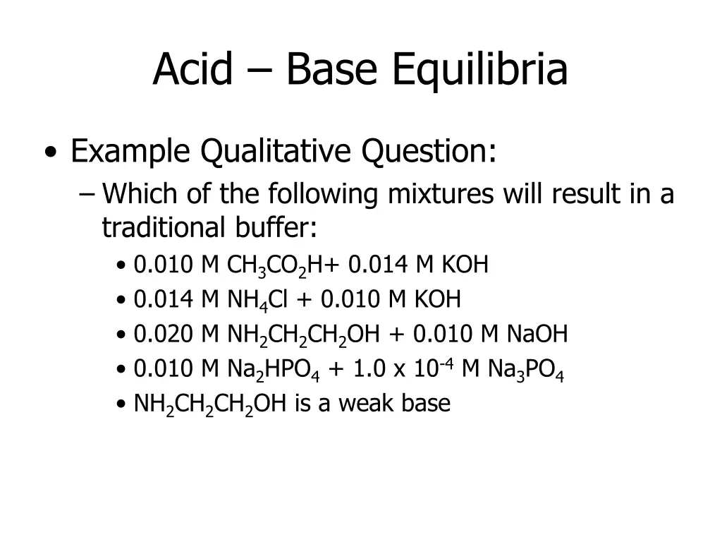 acid base equilibria 7