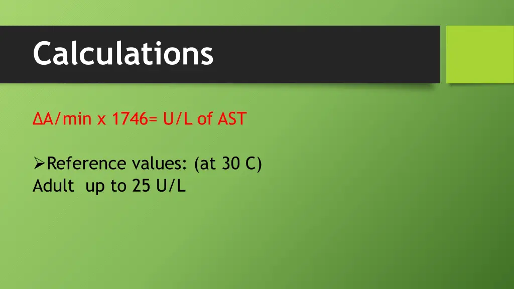 calculations
