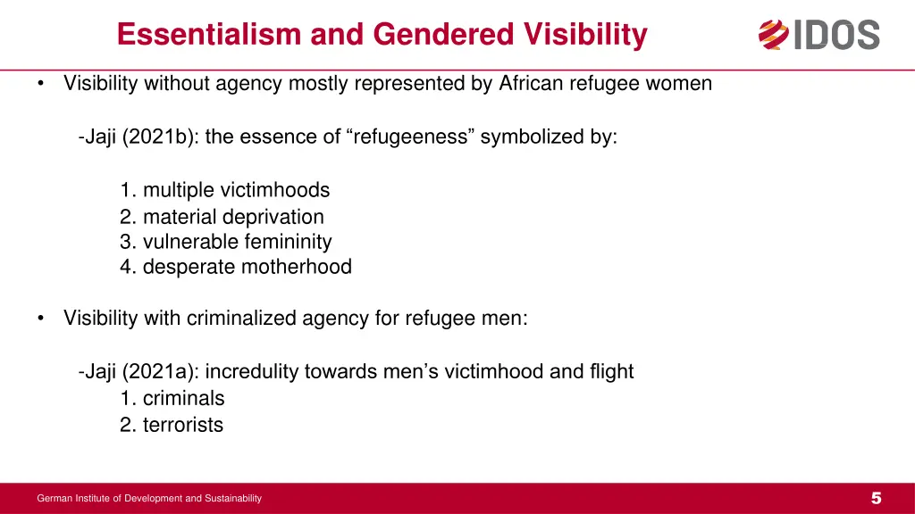 essentialism and gendered visibility