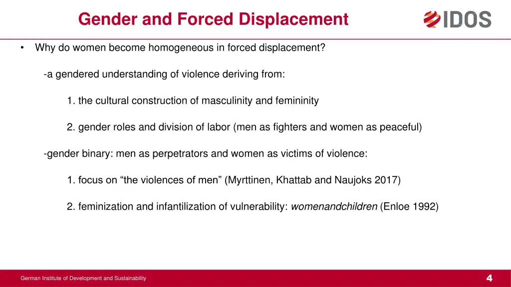 gender and forced displacement