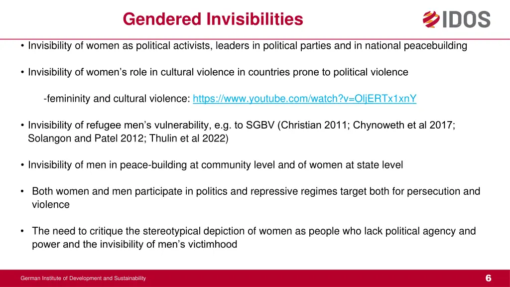 gendered invisibilities