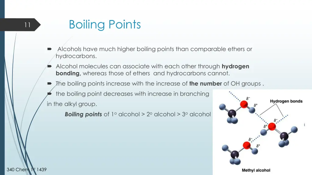 boiling points