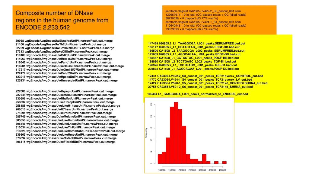 composite number of dnase regions in the human