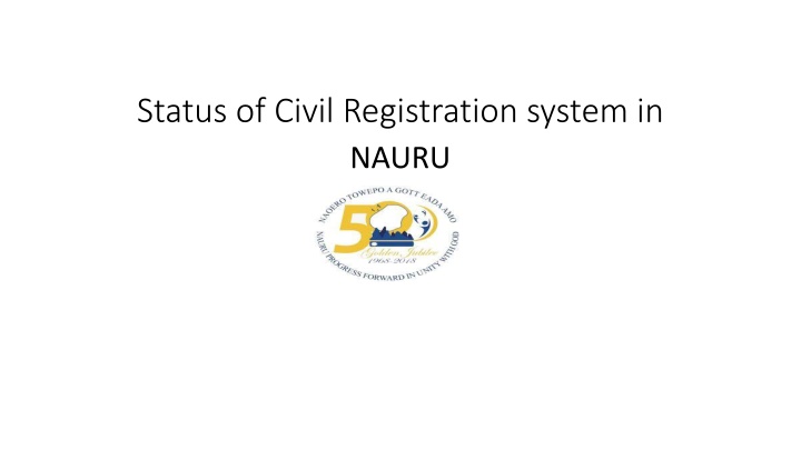 status of civil registration system in nauru