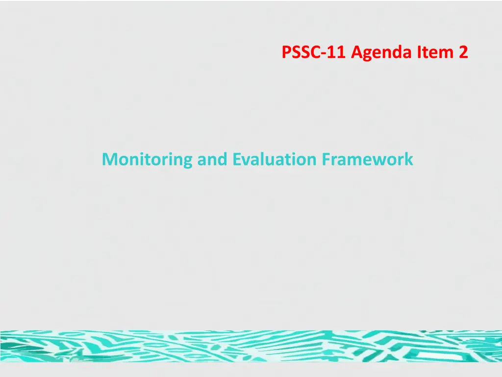 pssc 11 agenda item 2