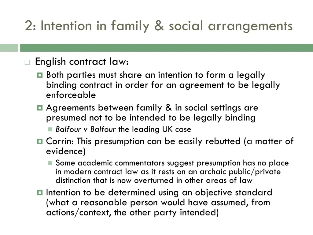 2 intention in family social arrangements