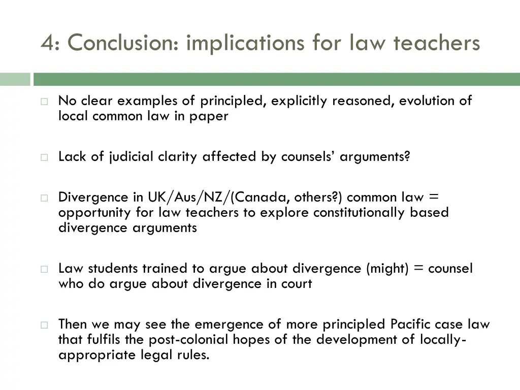 4 conclusion implications for law teachers