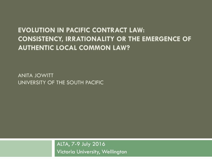evolution in pacific contract law consistency