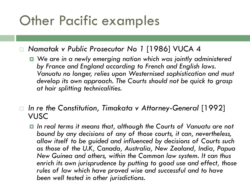 other pacific examples