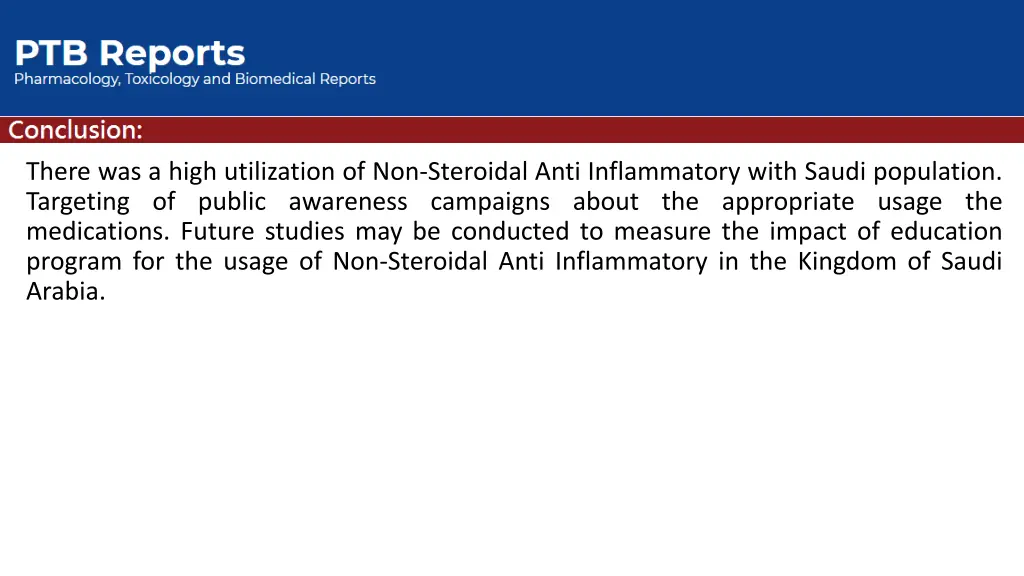 there was a high utilization of non steroidal