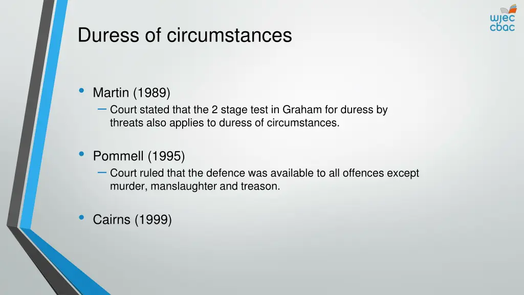 duress of circumstances 1