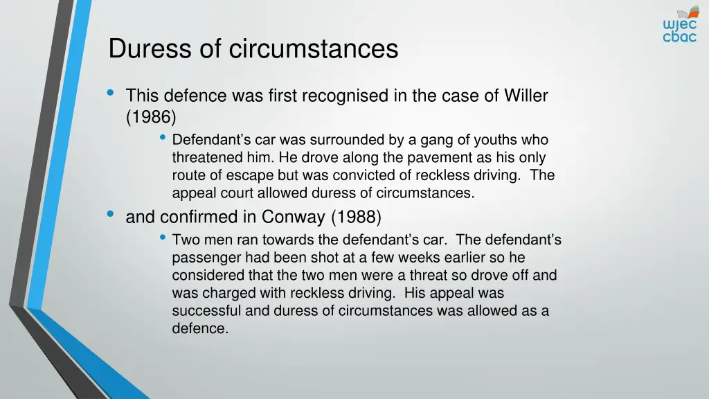 duress of circumstances