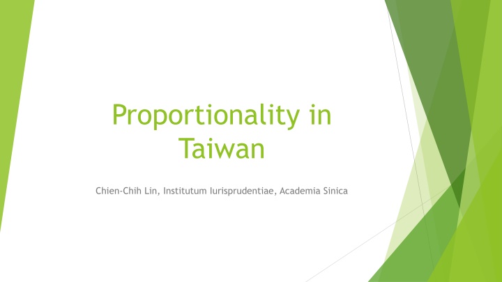 proportionality in taiwan