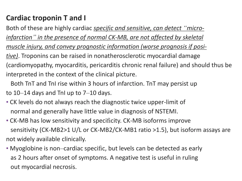 cardiac troponin t and i both of these are highly