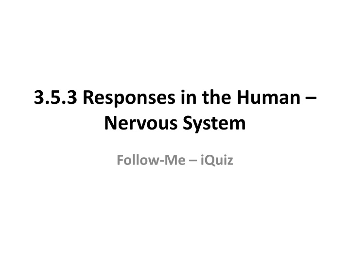 3 5 3 responses in the human nervous system