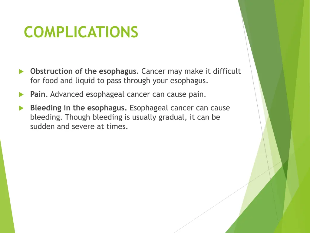 complications