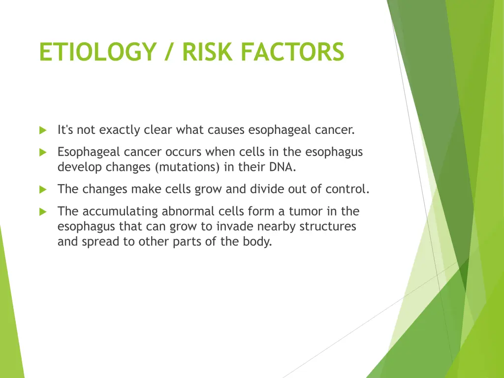etiology risk factors
