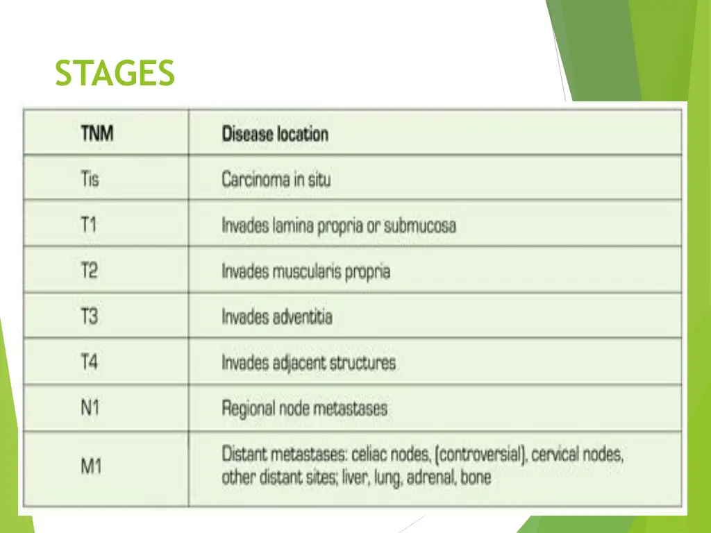 stages