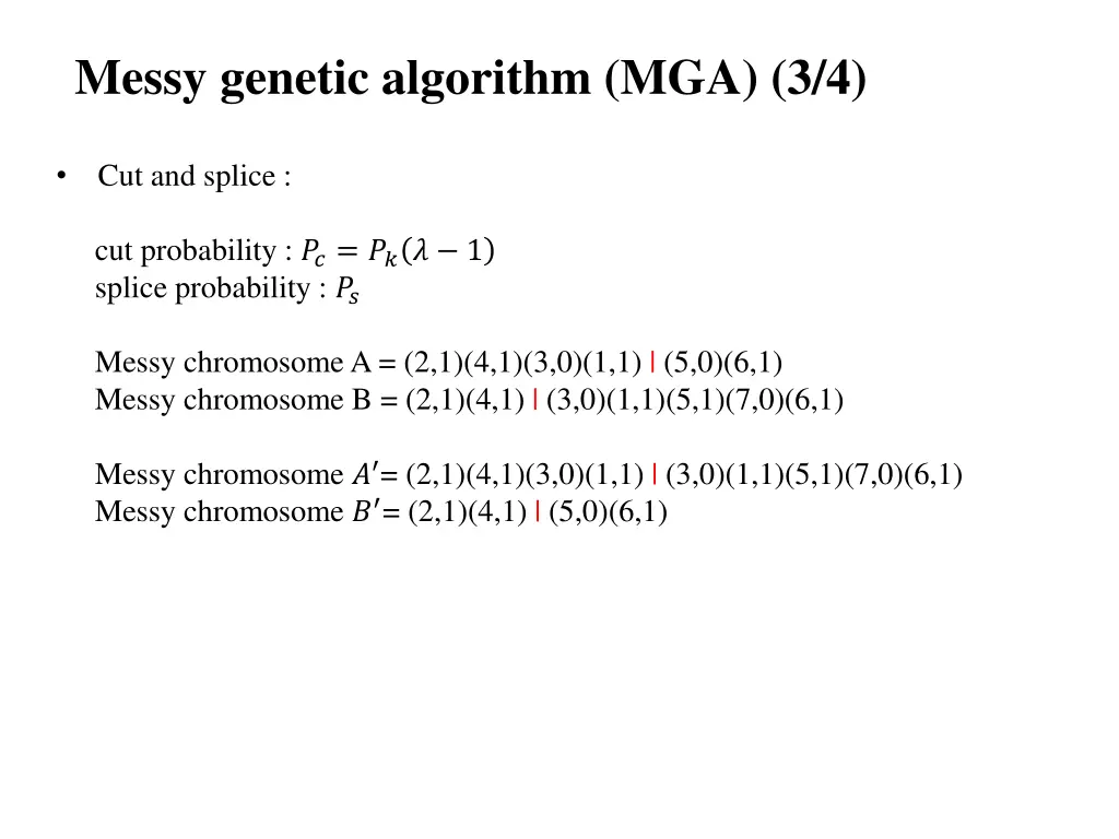 messy genetic algorithm mga 3 4