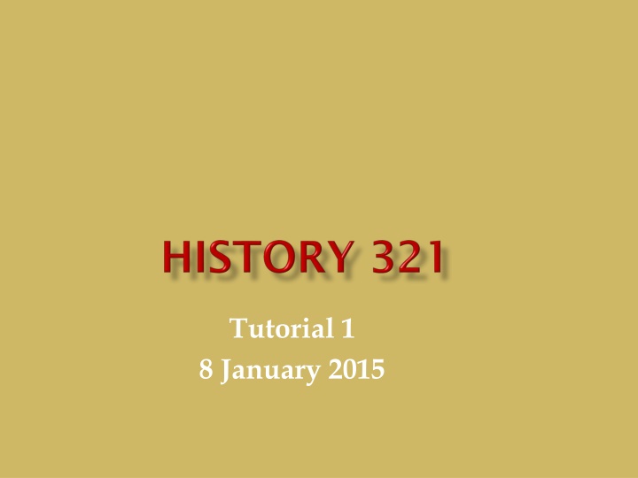 tutorial 1 8 january 2015