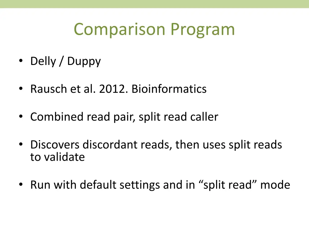 comparison program