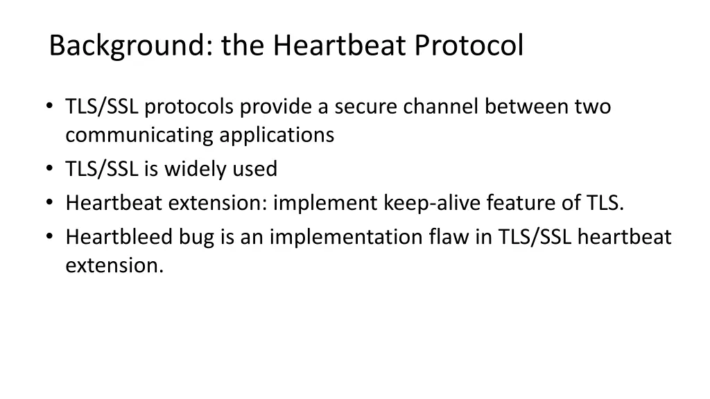 background the heartbeat protocol