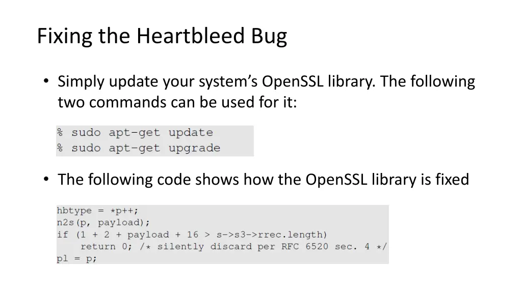 fixing the heartbleed bug