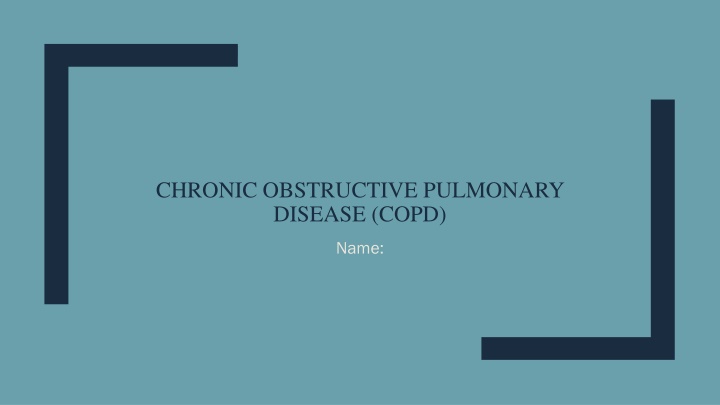 chronic obstructive pulmonary disease copd
