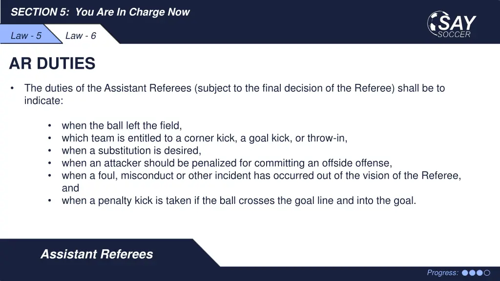 section 5 you are in charge now 17