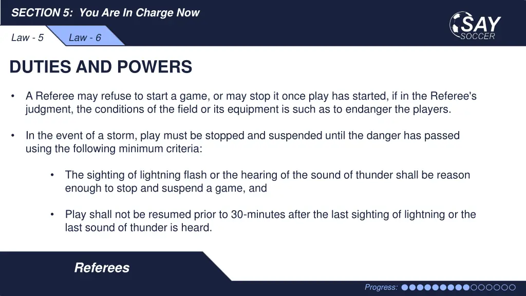 section 5 you are in charge now 8