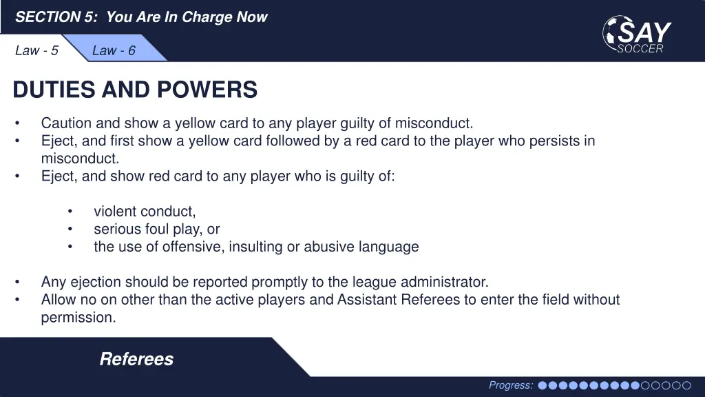 section 5 you are in charge now 9