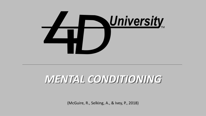 mental conditioning