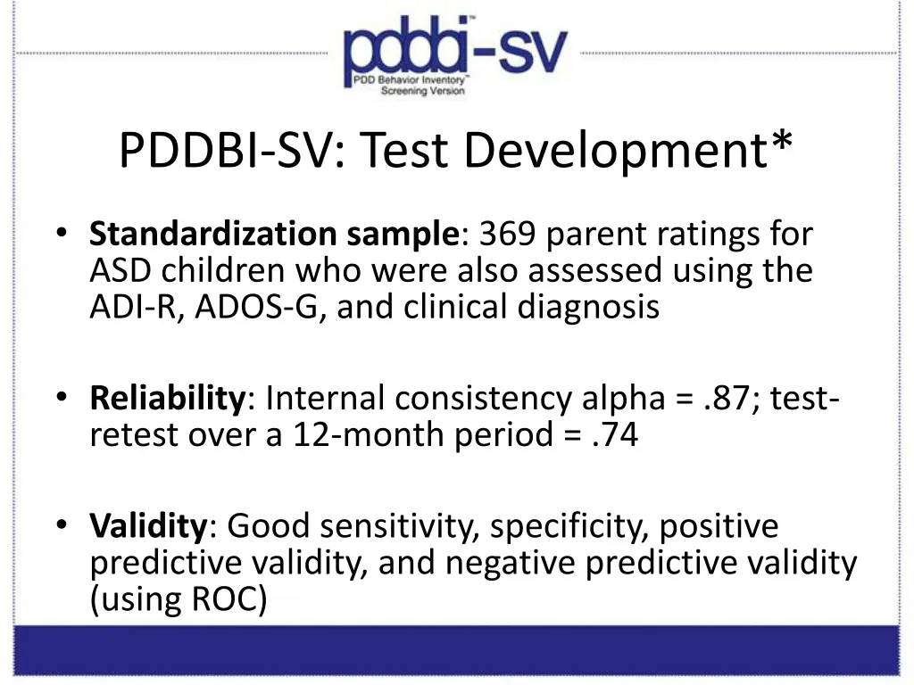 pddbi sv test development