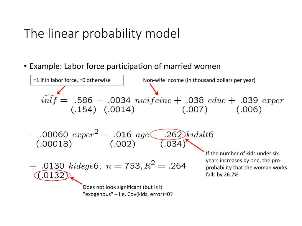 the linear probability model 1
