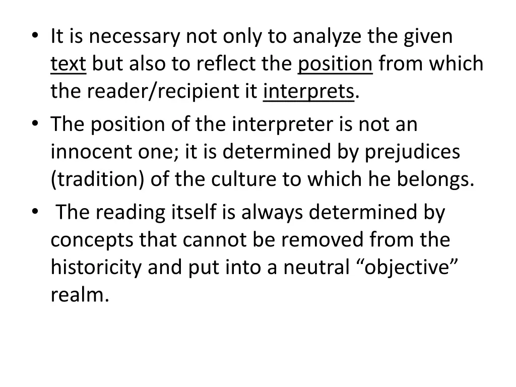 it is necessary not only to analyze the given