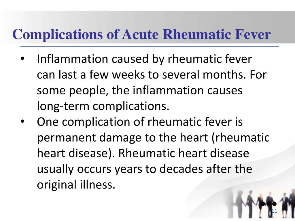 complications of acute rheumatic fever