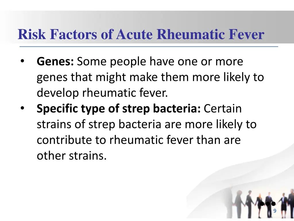 risk factors of acute rheumatic fever